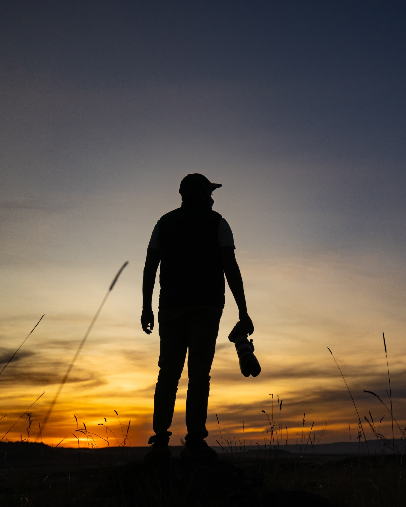 Portrait of wildlife photographer Brahmanand Kori in the field